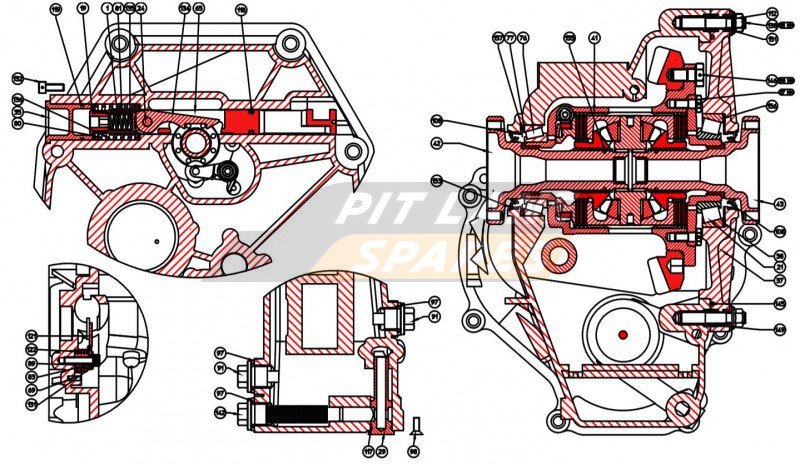 SELECTION, OIL PUMP & DIFF AREA Diagram